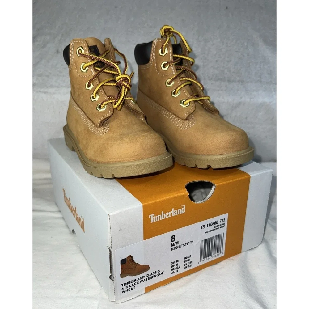 Timberland Toddler Timberland Classic 6-Inch Waterproof Boot, Wheat Nubuck, 8